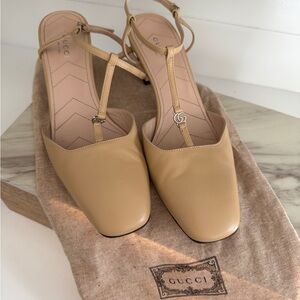 Gucci Women's Beige Leather Heels